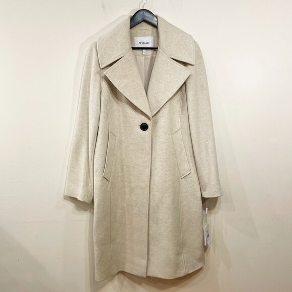 New Derek Lam 10 Crosby Colorblock Wool Blend Coat Oatmeal 10, M $525 - Picture 3 of 9
